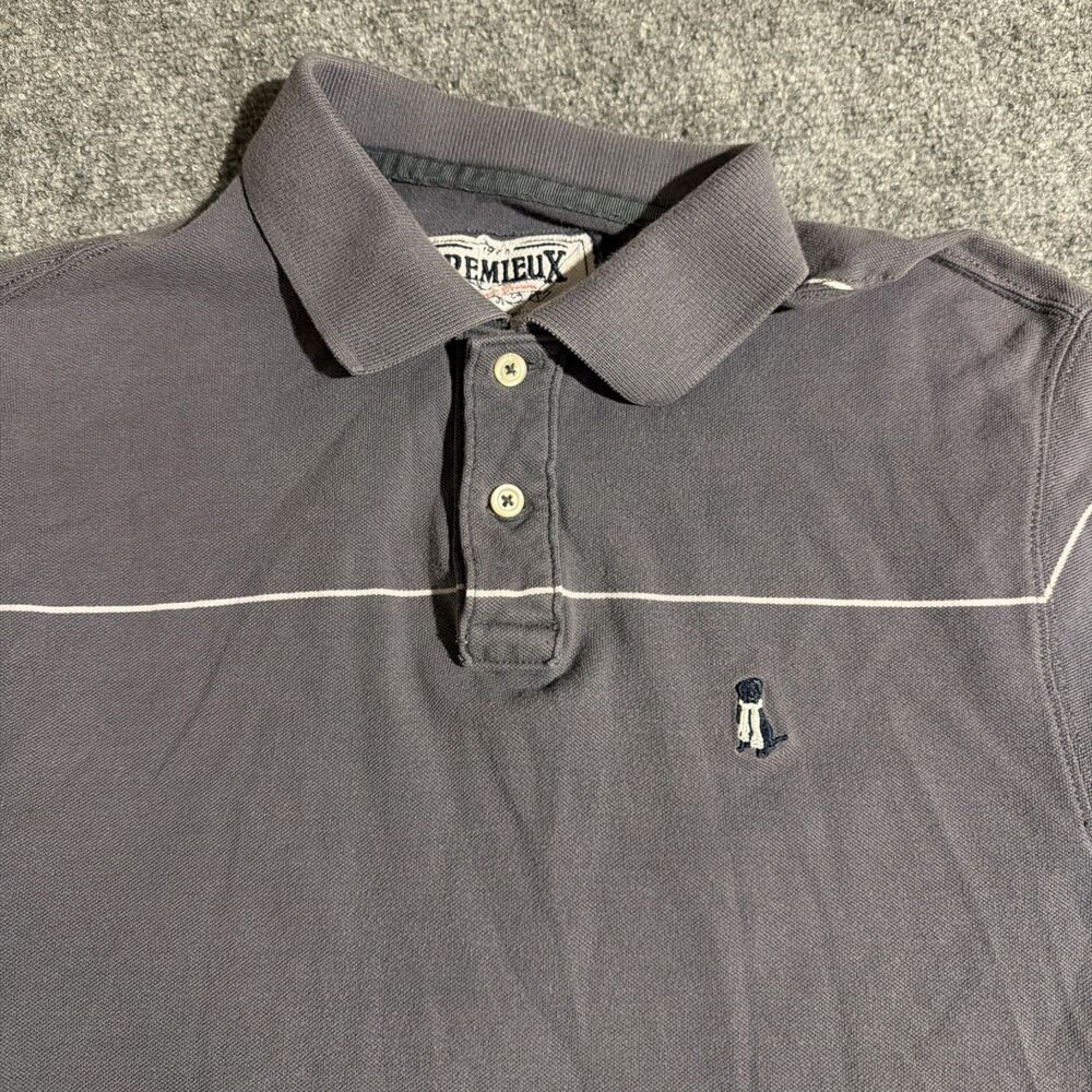 Vtg Cremieux Polo Shirt Mens Medium Gray Short Sleeve Pullover 100% Cotton Y2K